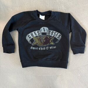 Guns N' Roses Kids Black Graphic Crewneck Pullover Sweatshirt - {18M}